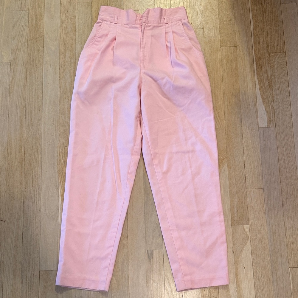 Pink High-Waisted Women's Pants